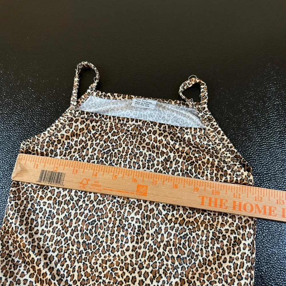 Lillian Vernon Leopard Print‎ Two-Piece Set Spaghetti Strap Top Girls Medium